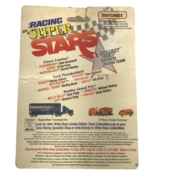 Matchbox Racing Super Stars Davey Allison #28 Havoline Ford Thunderbird 1:64 Car - Picture 2 of 9